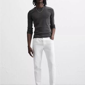 Zara White Slim Jeans Modern Fit
